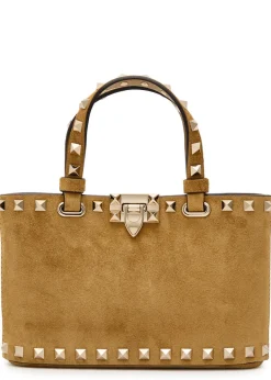 Rockstud mini suede tote bag