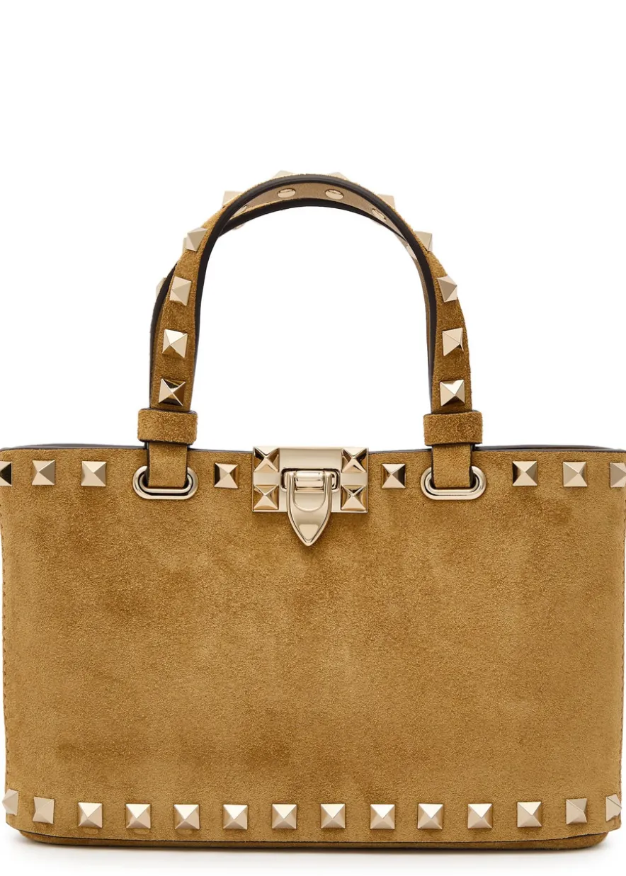 Rockstud mini suede tote bag