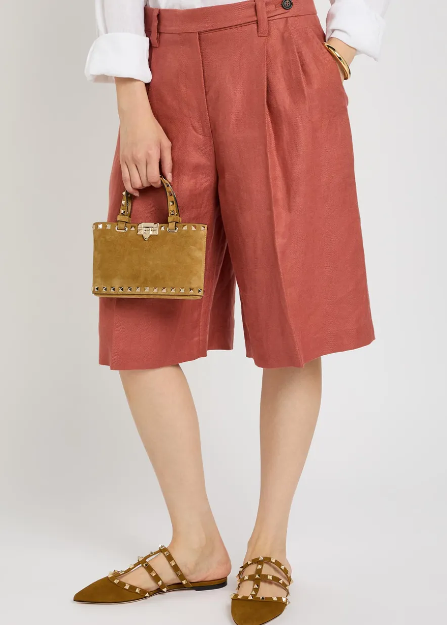 Rockstud mini suede tote bag