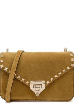 Rockstud small suede shoulder bag