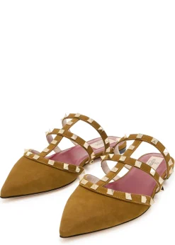Rockstud suede mules