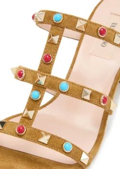 Rockstud 60 suede mules
