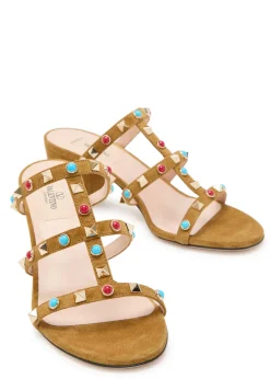 Rockstud 60 suede mules