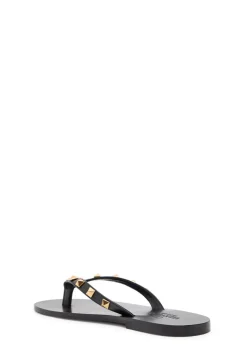 Rockstud thong leather sandals