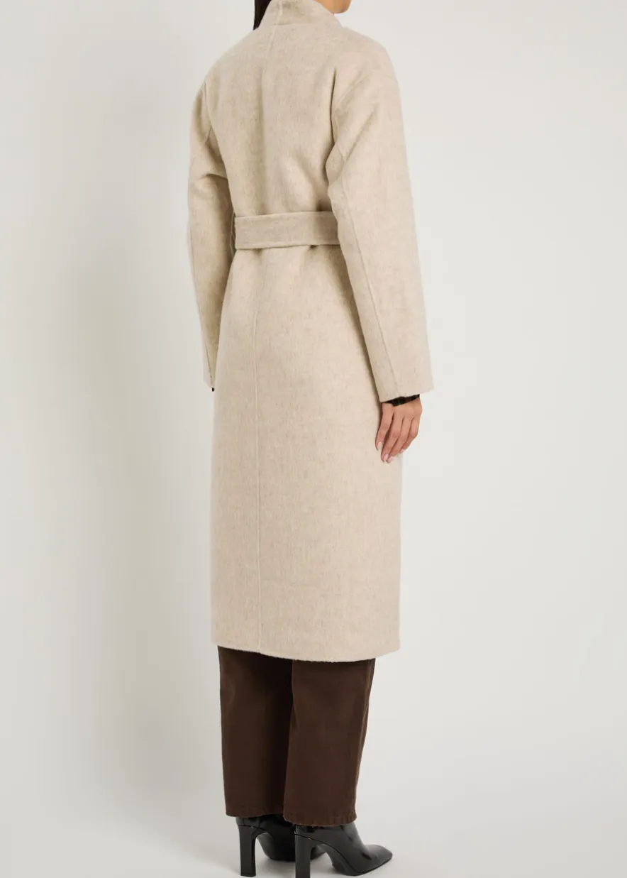 Roland belted wool-blend coat