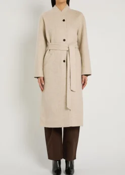Roland belted wool-blend coat