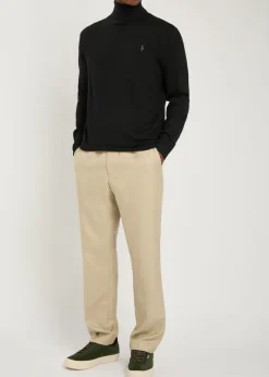 Roll-neck wool jumper