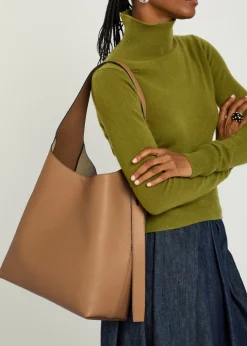Romy grained leather hobo bag