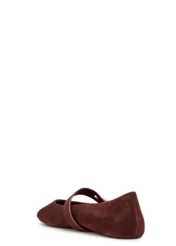 Romy suede Mary Jane flats