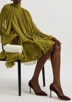 Romy 85 suede pumps