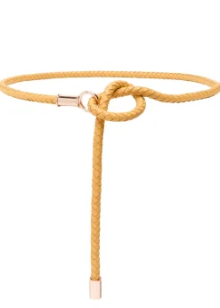 Rope leather belt