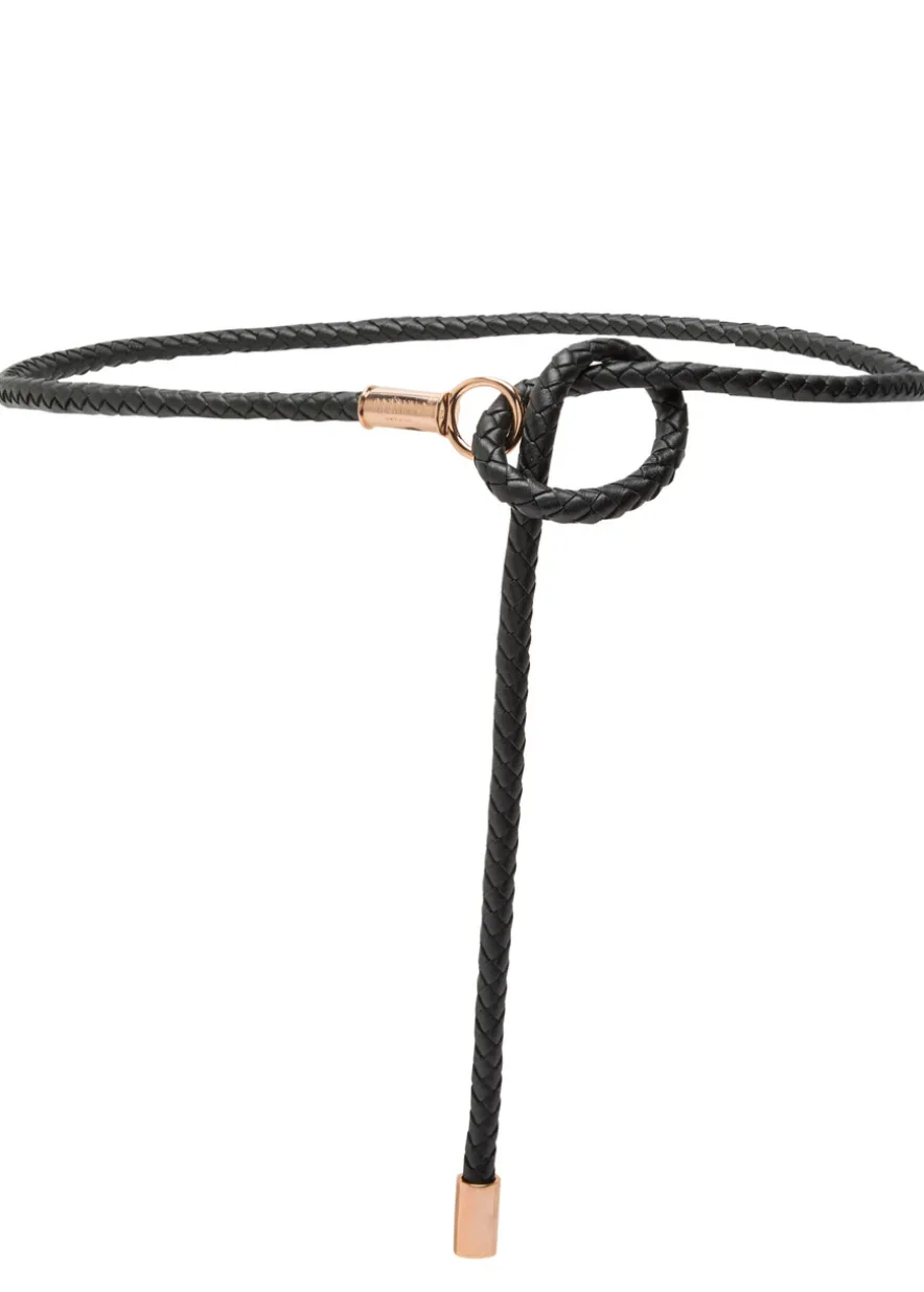 Rope leather belt