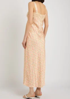 Rosamarie floral-print satin midi dress