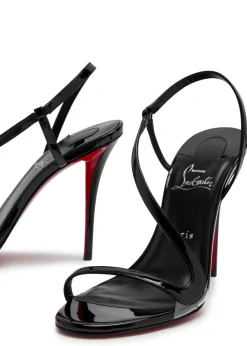 Rosa Z 100 asymmetric patent leather sandals