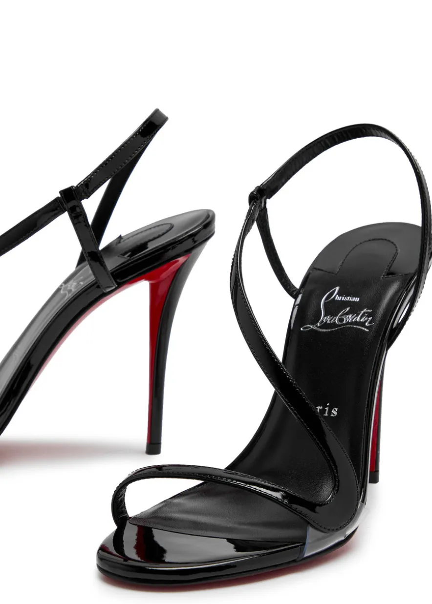 Rosa Z 100 asymmetric patent leather sandals