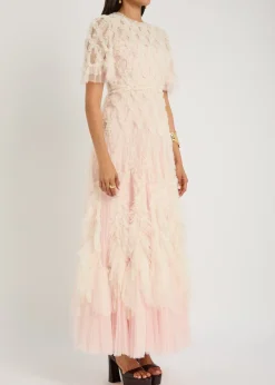 Rosella ruffled tulle gown