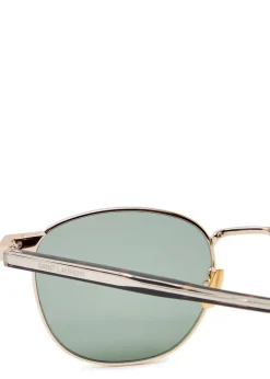 Round-frame resin sunglasses