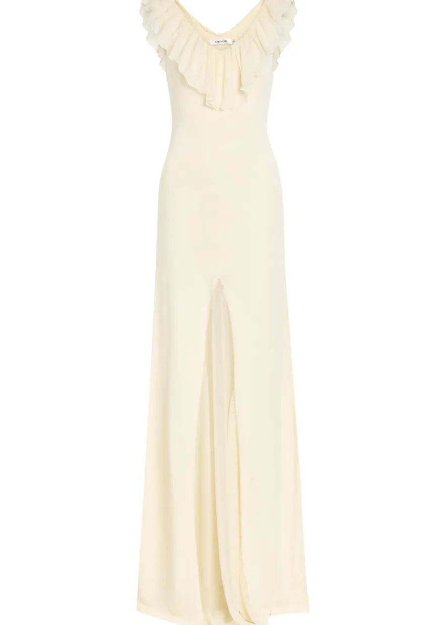 Rowan ruffled fine-knit maxi dress