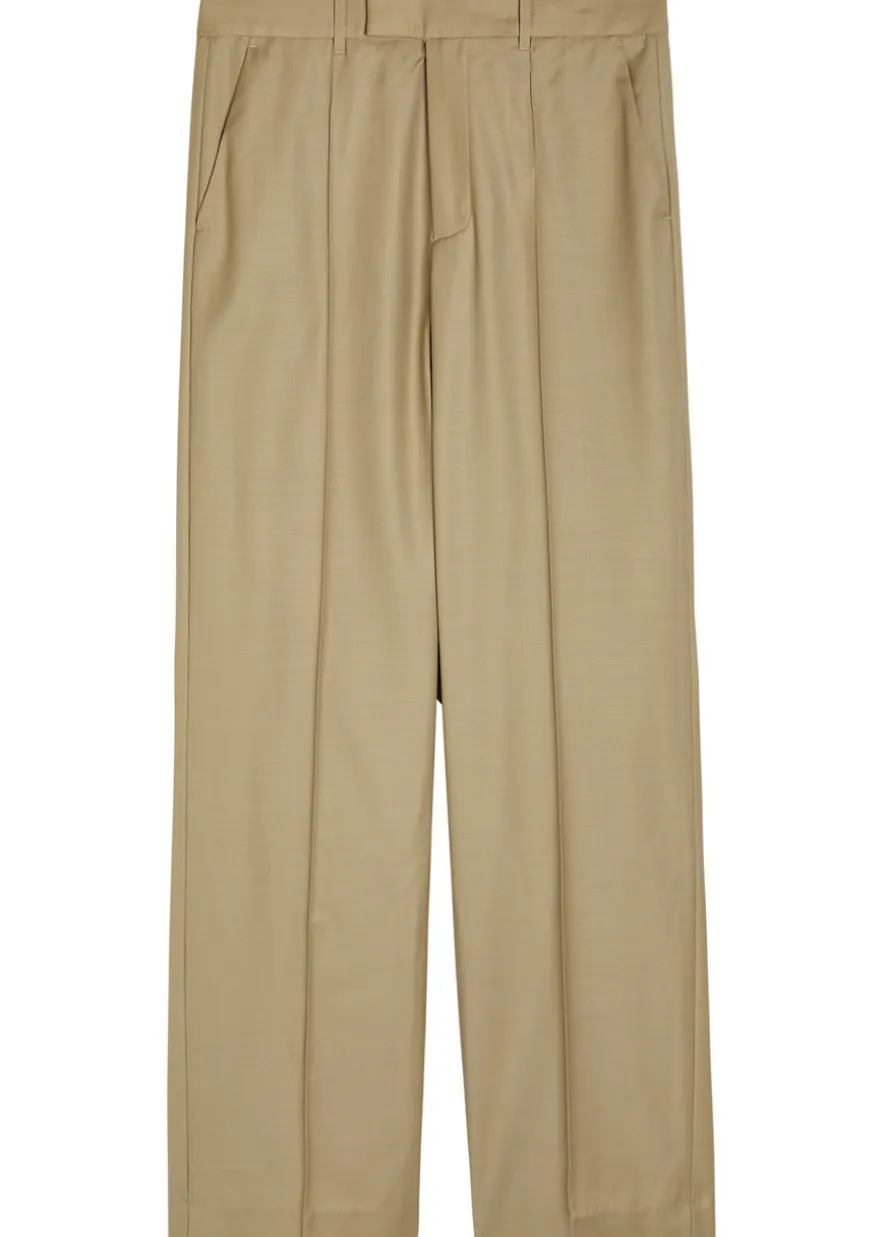 Rowley straight-leg wool-blend trousers