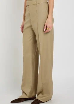 Rowley straight-leg wool-blend trousers