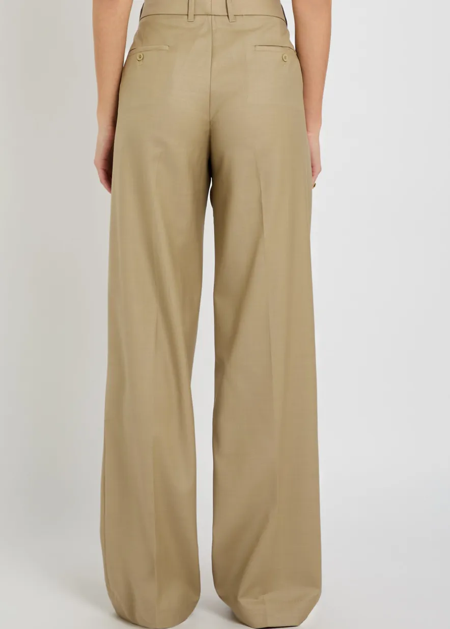 Rowley straight-leg wool-blend trousers