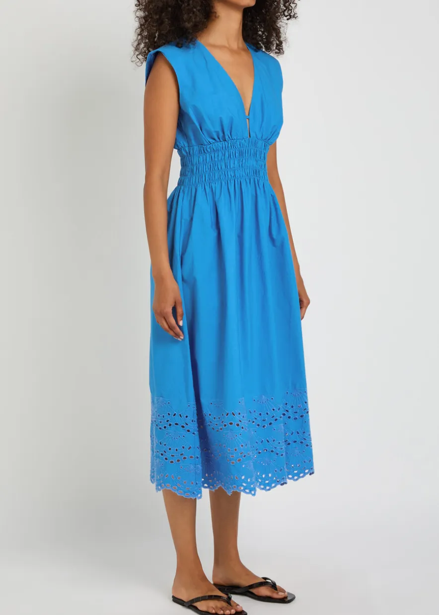 Roxanne embroidered cotton midi dress