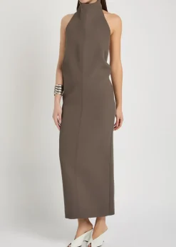 Roxanne open-back crepe midi dress