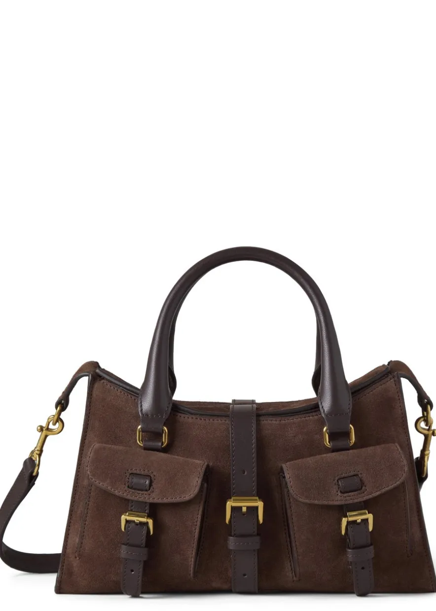 Roxanne small suede cross-body bag