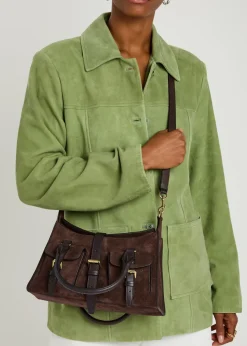 Roxanne small suede cross-body bag