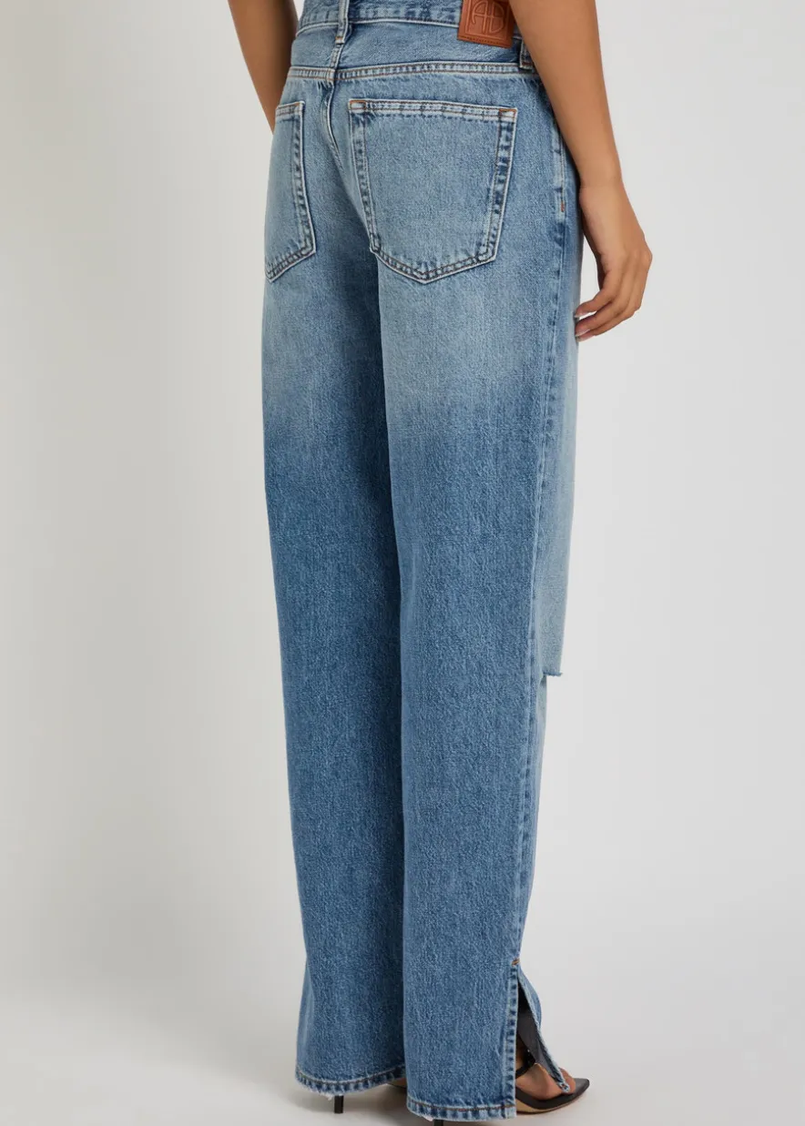 Roy distressed straight-leg jeans