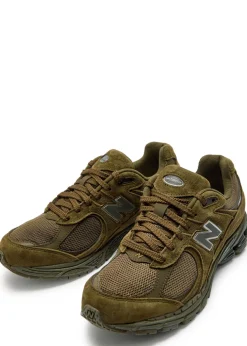 2002R panelled suede and mesh-knit sneakers