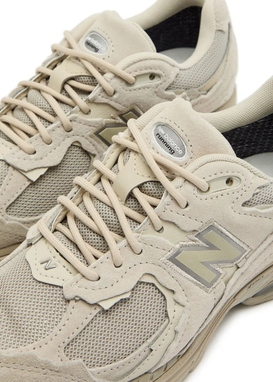 2002R panelled suede and mesh-knit sneakers