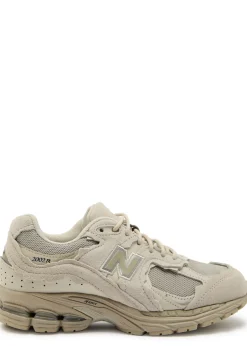 2002R panelled suede and mesh-knit sneakers