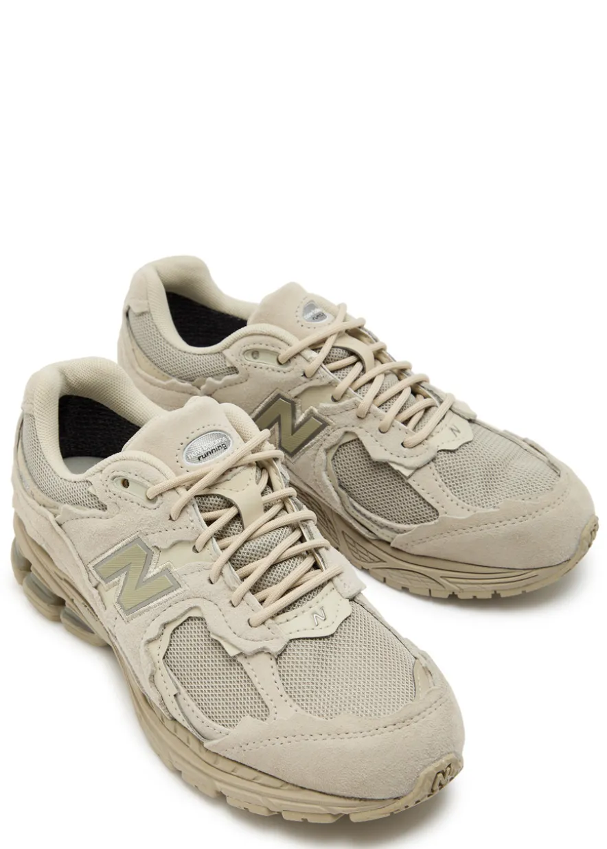 2002R panelled suede and mesh-knit sneakers