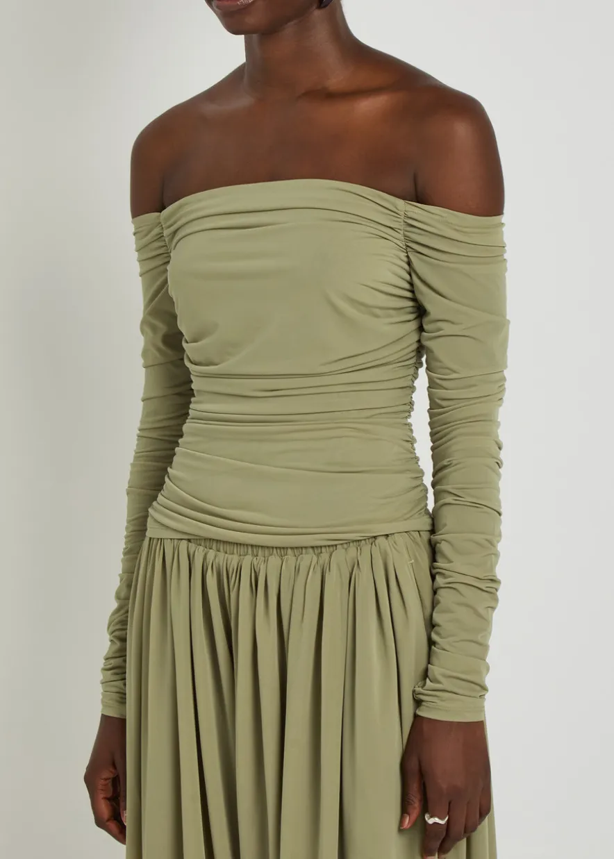 Ruby ruched tissue jersey top