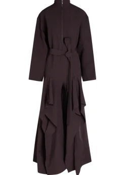 Ruffle poplin jumpsuit