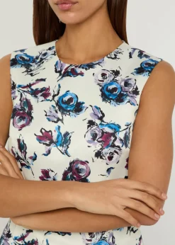 Rumi floral satin midi dress