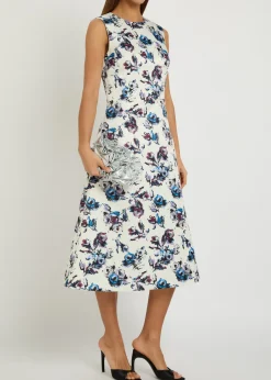 Rumi floral satin midi dress