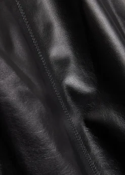 Ryma panelled leather midi skirt