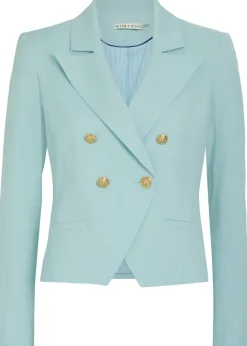 Sable double-breasted cropped blazer