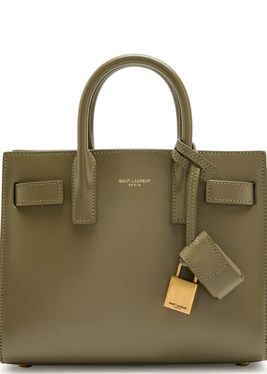 Sac De Jour nano leather top handle bag