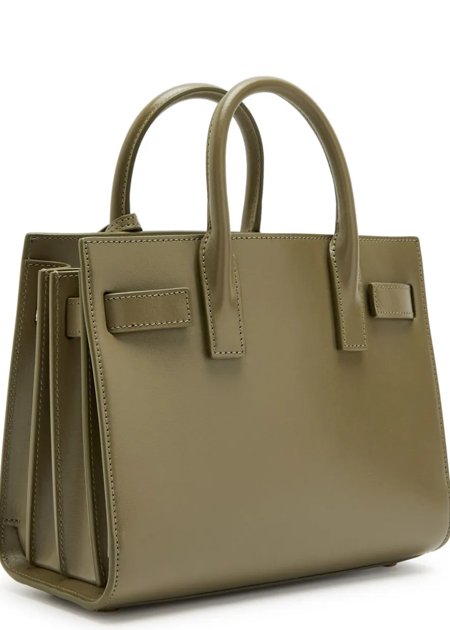 Sac De Jour nano leather top handle bag