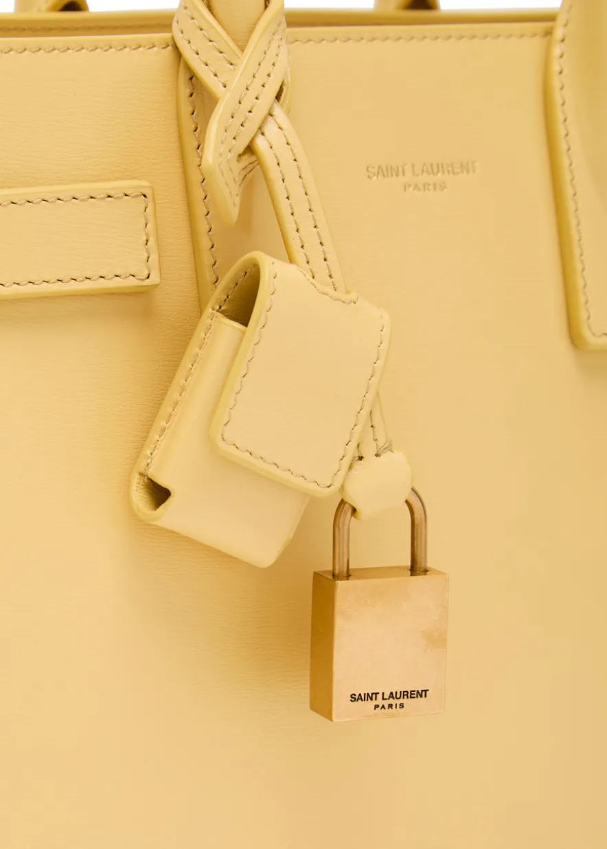 Sac De Jour nano leather top handle bag