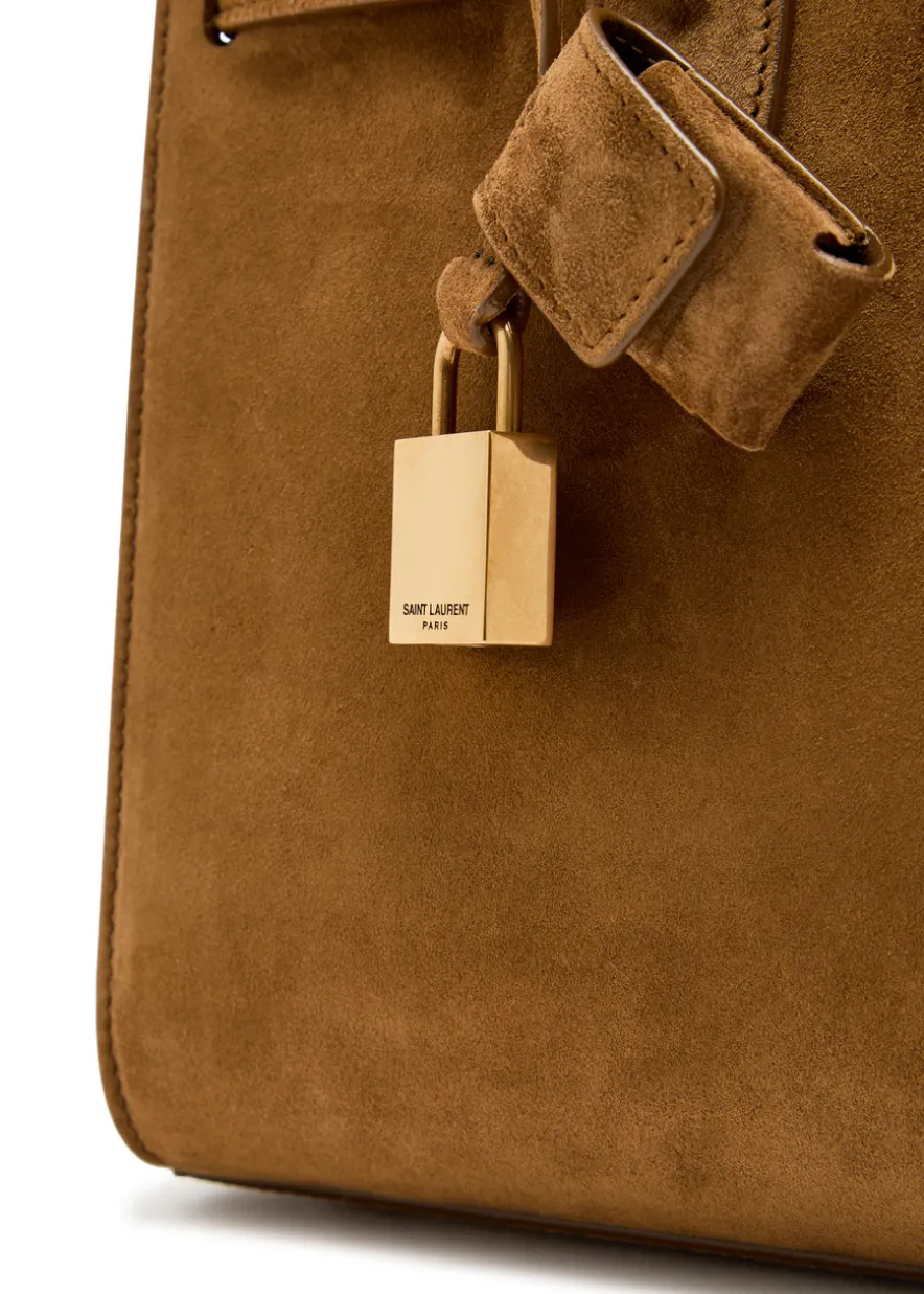 Sac De Jour suede top handle bag