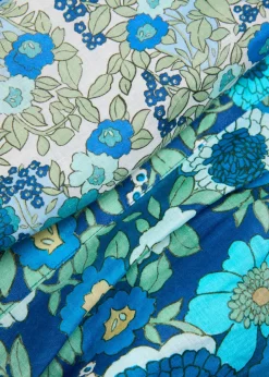 Sacha floral ramie midi shirt dress