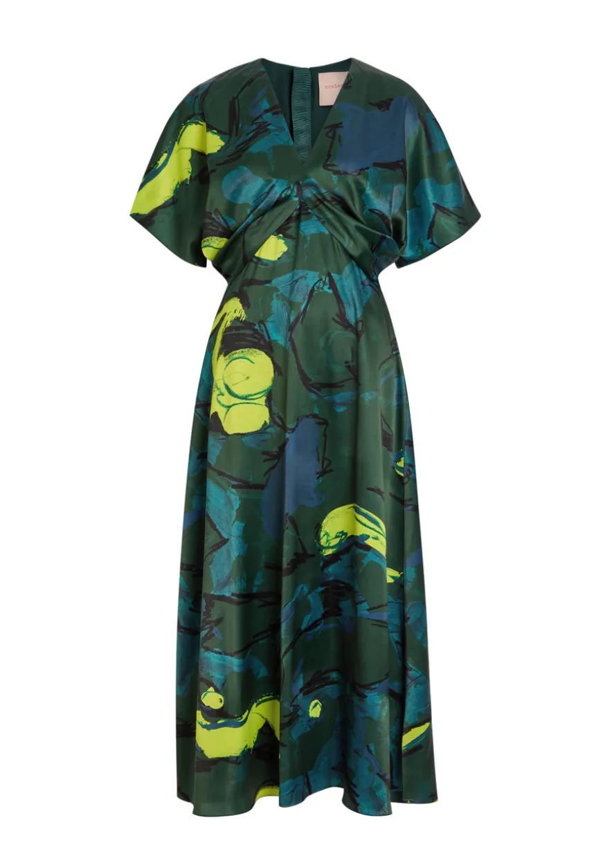 Sadee printed satin midi dress