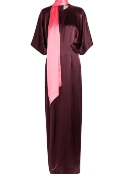 Sami draped satin maxi dress