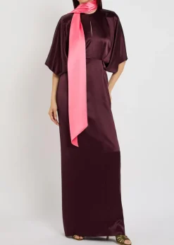Sami draped satin maxi dress