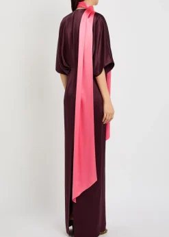 Sami draped satin maxi dress