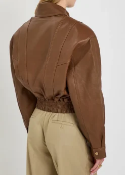 Samson panelled leather jacket